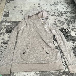 Roxy light beige pullover long sleeve hoodie